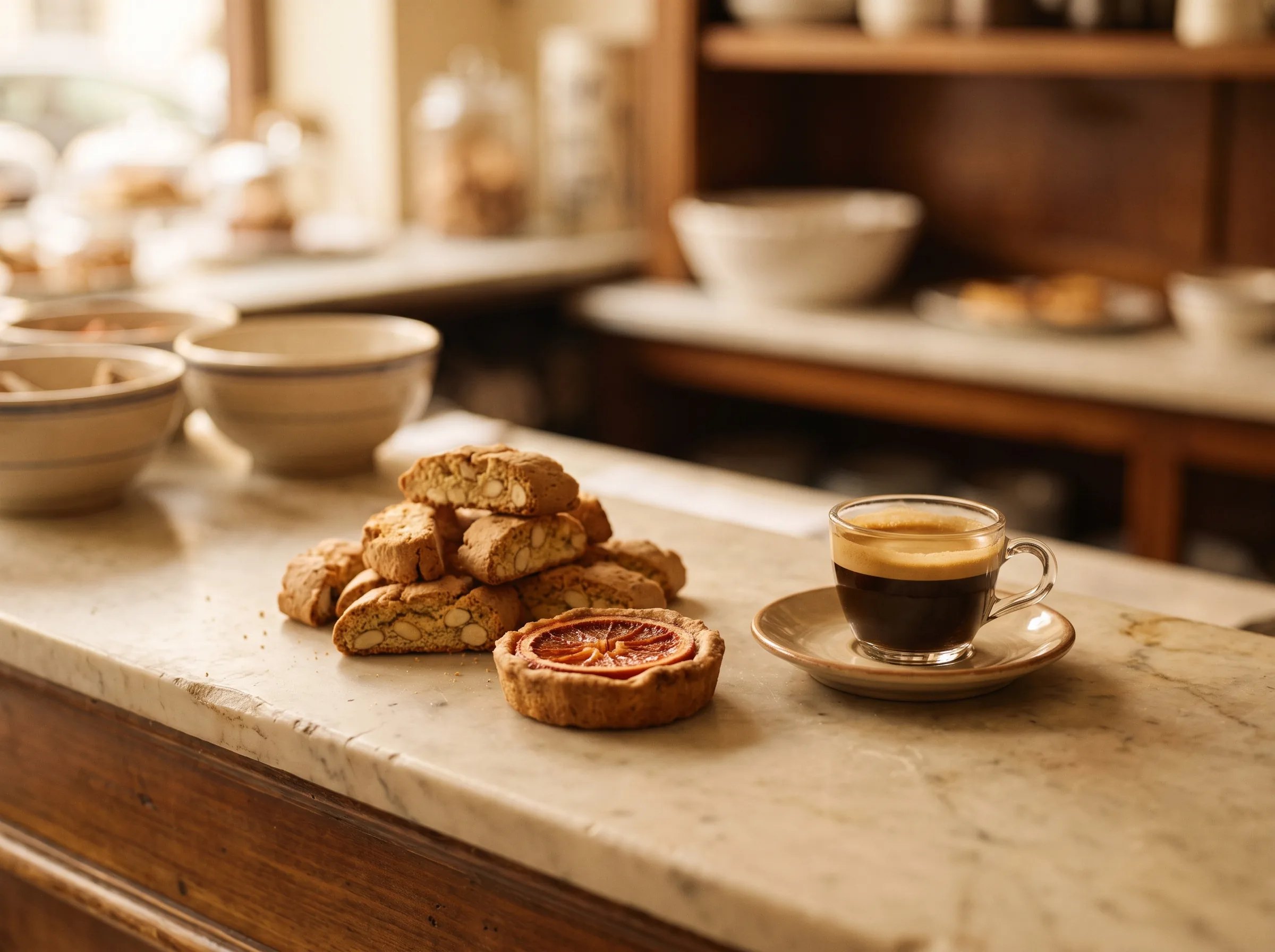 Italienische Dolci und Kaffee